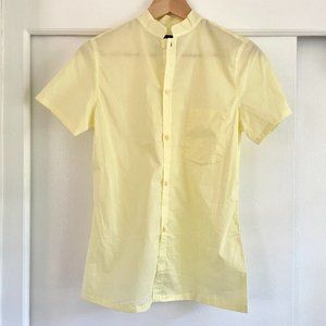 A.P.C. Short Sleeve Cotton Shirt in Yellow